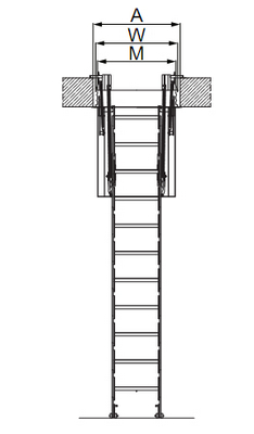 лестница с противопожарным люком