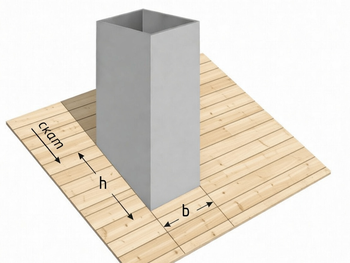 необходимые размеры для изготовления проходки для трубы