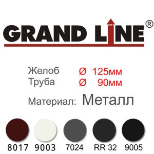 водосток 125 - 90 металлический