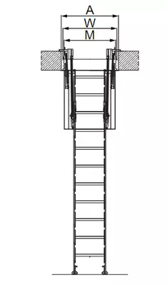 лестница с противопожарным люком