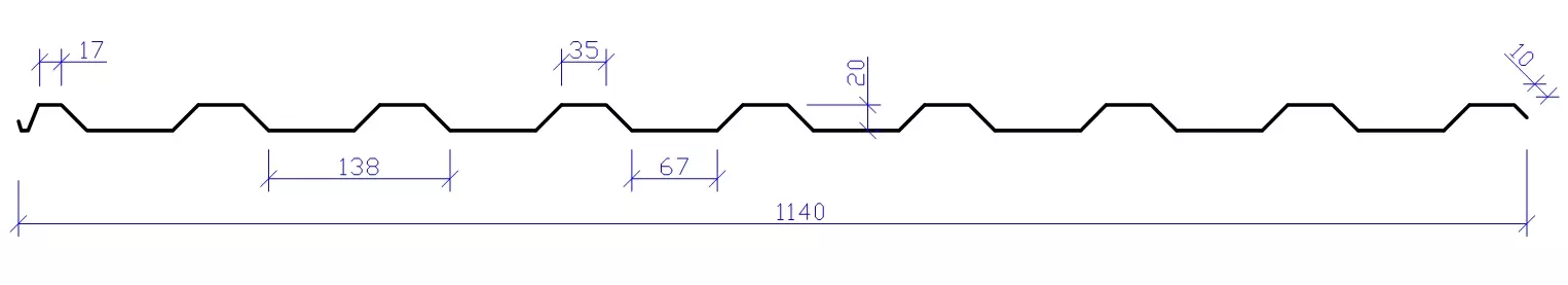 пк 20 капилляр чертеж профнастила